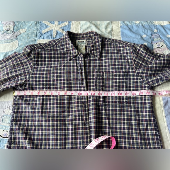 90s Northern Reflections Womens Oversized Plaid Grunge Button Up Shirt Medium - Picture 7 of 9